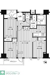 コスモ下高井戸ステーションアベニュー 3LDKの間取図画像
