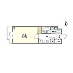 コンフォリア桜上水 1Kの間取図画像