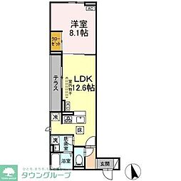 アセットコート小金井本町A 1LDKの間取図画像