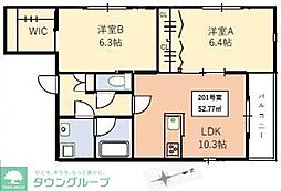 新川レジデンス 2LDKの間取図画像