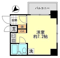 ライオンズマンション三鷹さくら通り ワンルームの間取図画像