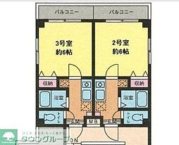 アーバンヒルズ中野新橋 1Kの間取図画像