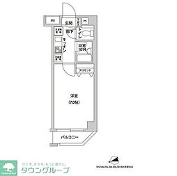 ラクラス荻窪 1Kの間取図画像