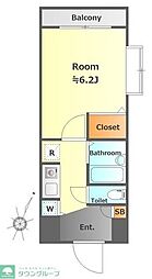 吉祥寺ロイヤルマンション 1Kの間取図画像