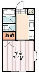 サマックスピア 1階1Kの間取り