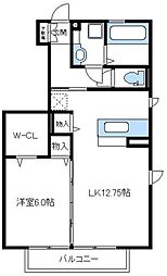 セレーナ 1階1LDKの間取り