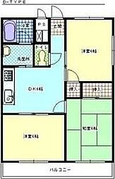 パレス・コヨー 3階3DKの間取り