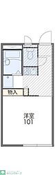 レオパレスヴィーブル 2階1Kの間取り
