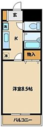 パトロナージュ 1Kの間取図画像