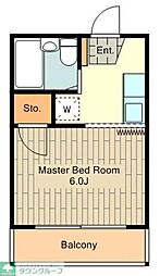 シャルムサシダ 1Kの間取図画像