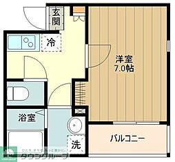 フルセイ西八王子2 1Kの間取図画像