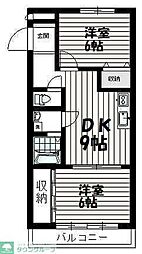 ファミール015 2DKの間取図画像