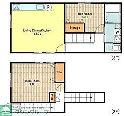 仮称 八王子市平岡町9-5 計画 2LDKの間取図画像