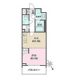 SILVERADOSHIBASAKI-CHO 1DKの間取図画像