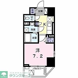 GRAND八王子 1Kの間取図画像