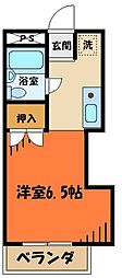 ヘリテイジ 1Kの間取図画像
