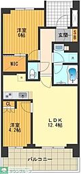 プライムメゾン武蔵野の杜 2LDKの間取図画像