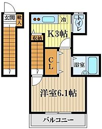 セレーノ・テッラ 1Kの間取図画像