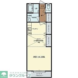 エトワール別所 ワンルームの間取図画像