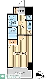 KDXレジデンス立川 1Kの間取図画像
