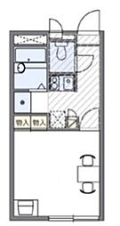 東武伊勢崎線 新越谷駅 徒歩20分の賃貸アパート 2階1Kの間取り