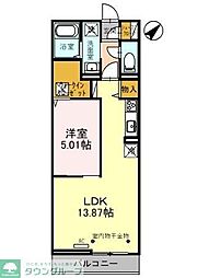 埼玉高速鉄道 浦和美園駅 徒歩10分の賃貸アパート 1階1LDKの間取り