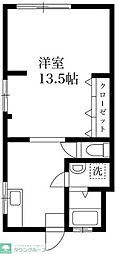 原口コーポ 1Kの間取図画像
