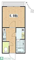 アパート 1Kの間取図画像