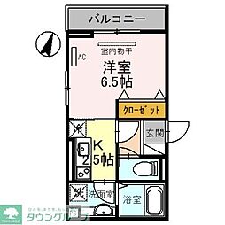 エストリヴィエール東川口 1Kの間取図画像