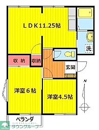 フレグランス高橋 2LDKの間取図画像
