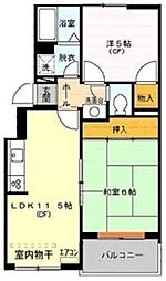 ヴァンベール以和貴 2LDKの間取図画像