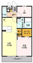 アルクス 1SLDKの間取図画像