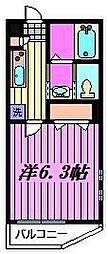 マークデュオ芝2 1Kの間取図画像
