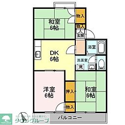 リバーハイツ 3DKの間取図画像