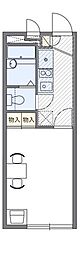 レオパレスＦｉｎｅ　Ｖｉｅｗ 2階1Kの間取り