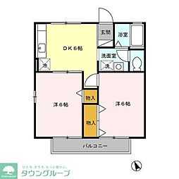 ドルチェ・カサグランデ 1階2DKの間取り