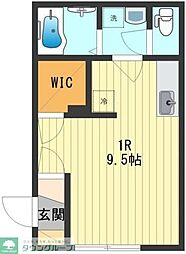 アイメゾン 102 1階ワンルームの間取り