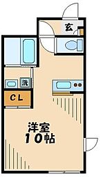 レオネクストピークヒルズ 1階1Kの間取り