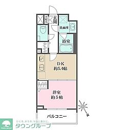 SILVERADOSHIBASAKI-CHO 1DKの間取図画像