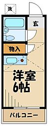 アメニティ2 ワンルームの間取図画像