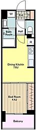 ビイルーム立川 1DKの間取図画像