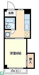 メゾングリーンライフ 1Kの間取図画像