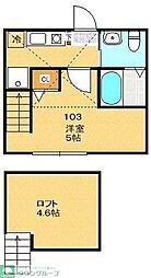 ユーリス八王子 1Kの間取図画像
