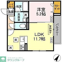 ディールーム豊田 1LDKの間取図画像