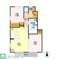 ウィステリア・ウーノ 2LDKの間取図画像