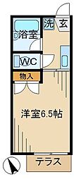 ハイツ向の岡 1Kの間取図画像