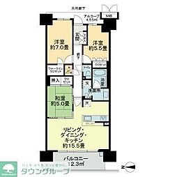 ジオ多摩センター 3LDKの間取図画像