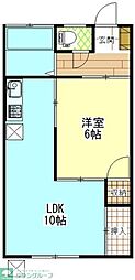 山本ハイツ 1LDKの間取図画像