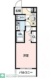 マイナビSTAYスペランツァ府中ウエスト(マキシブクロス府中 1Kの間取図画像