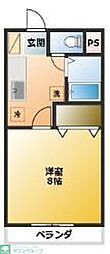セントラル欅 1Kの間取図画像